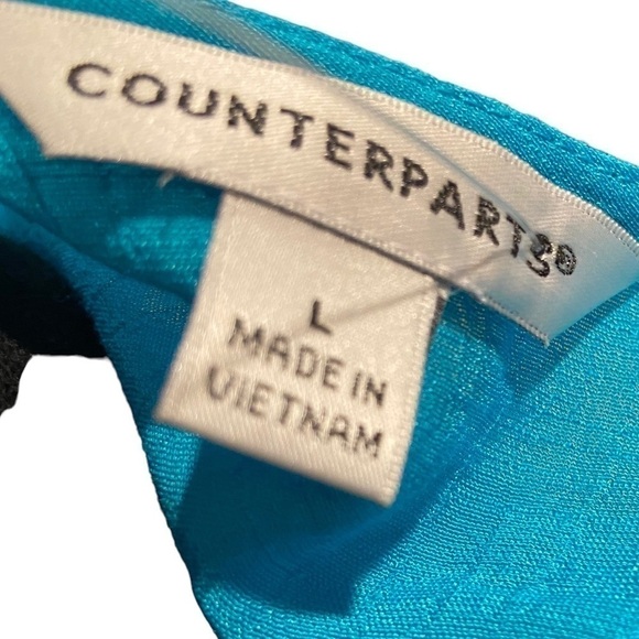 COUNTERPARTS Turquoise Top Size Large - Picture 9 of 12